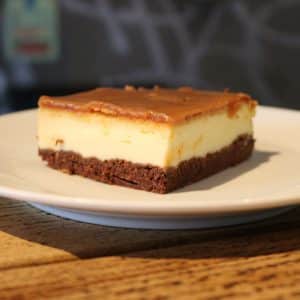 Polish Sernik Cheesecake with a Caramel Glaze
