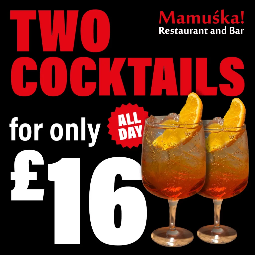 2 Cocktails for £16